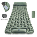 Camping Inflatable Mattress Breathable Camping Mattress Nylon Fabric Inflatable - Blue - Size 190cm
