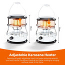 Portable Kerosene Heater Lift-Up Heater Indoor Outdoor Heater Camping Heater - White - Size set