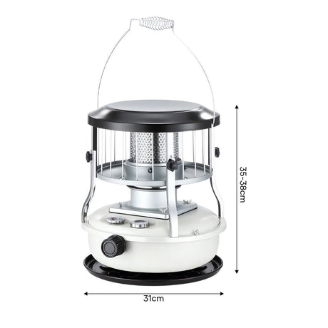 Portable Kerosene Heater Lift-Up Heater Indoor Outdoor Heater Camping Heater - White - Size set