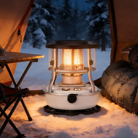 Portable Kerosene Heater Lift-Up Heater Indoor Outdoor Heater Camping Heater - White - Size set
