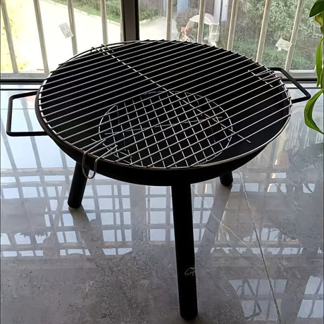 Outdoor Fire Pit Charcoal Fire Pit Camping Fire Pit Backyard Fire Pit Grilling - Black - Size set