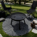 Outdoor Fire Pit Charcoal Fire Pit Camping Fire Pit Backyard Fire Pit Grilling - Black - Size set