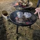 Outdoor Fire Pit Charcoal Fire Pit Camping Fire Pit Backyard Fire Pit Grilling - Black - Size set