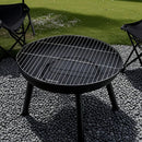 Outdoor Fire Pit Charcoal Fire Pit Camping Fire Pit Backyard Fire Pit Grilling - Black - Size set