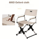 folding camping chair, portable outdoor seat, camping furniture, lightweight folding chair, carry bag included, Australian outdoor gear-Beige