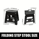 Black foldable camping stool, portable camping seat, lightweight outdoor furniture, durable stool for camping, compact camping gear