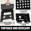 Black foldable camping stool, portable camping seat, lightweight outdoor furniture, durable stool for camping, compact camping gear