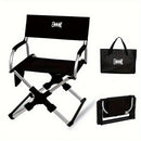Folding camping chair, portable outdoor seat, camping furniture, lightweight folding chair, comes with carrying bag, Australian outdoor gear - black