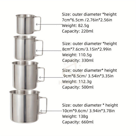 SUS304, outdoor cup set, camping cups, stainless steel cups, outdoor drinking vessels, mesh storage bag, Australian camping gear, family camping cups, stainless steel tumblers, picnic cups