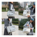 Gray White cat carrier bag, cat transportation, quilted cat carrier, cat travel, pet care, cat supplies, Australian pet carrier, cat travel bag