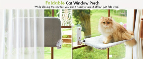 window-mounted cat hammock, cat window perch, cat hammock with suction cups, cat furniture Australia, foldable cat lounger, cat window bed, cat sunbathing hammock, cat window shelfx