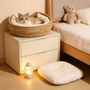 round woven cat bed, cat bed Australia, woven cat bed, cat furniture, cat resting place, cat comfort bed, pet bed Australia, small pet bed, cat sleeping bed, natural cat bed