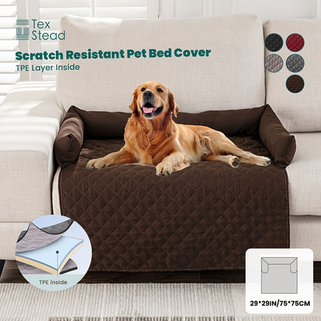 Scratch Resistant Pet Bed Cover, TPE Pet Furniture Protector, 75x75 cm