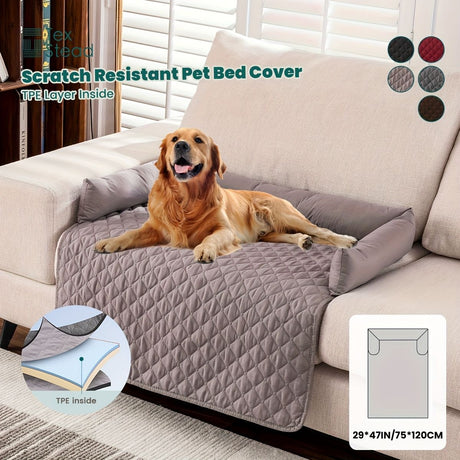 Scratch Resistant Pet Bed Cover, TPE Pet Furniture Protector, 75x75 cm