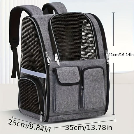 Dog Carrier Backpack Pet Transport Bag Travel Accessory For Dogs Dog Supplies - Black - Size routine