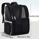 Dog Carrier Backpack Pet Transport Bag Travel Accessory For Dogs Dog Supplies - Gray - Size routine