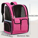 Dog Carrier Backpack Pet Transport Bag Travel Accessory For Dogs Dog Supplies - Red - Size routine