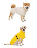 Waterproof Dog Poncho Reflective Dog Cape Dog Rainwear Pet Waterproof Clothing - Beige - Size 3XL-12-15kg