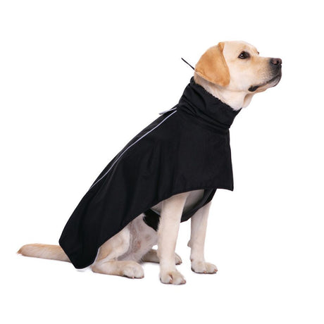 Waterproof Dog Poncho Reflective Dog Cape Dog Rainwear Pet Waterproof Clothing - Black - Size 2XL-8-12kg