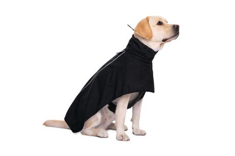 Waterproof Dog Poncho Reflective Dog Cape Dog Rainwear Pet Waterproof Clothing - Black - Size 2XL-8-12kg
