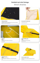 Waterproof Dog Poncho Reflective Dog Cape Dog Rainwear Pet Waterproof Clothing - Black - Size 2XL-8-12kg