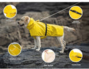 Waterproof Dog Poncho Reflective Dog Cape Dog Rainwear Pet Waterproof Clothing - Yellow - Size 3XL-12-15kg
