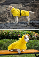 Waterproof Dog Poncho Reflective Dog Cape Dog Rainwear Pet Waterproof Clothing - Yellow - Size 7XL-30-40kg