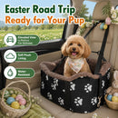 Portable Dog Carrier Dog Transport Box Furry Lining Dog Carrier High-Quality - Black - Size Regular