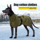 Dog Coat Warm-Lined Waterproof Medium-Large Dog Reflective Dog Coat Winter Dog - Dark Green - Size L-20-26kg