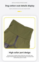 Dog Coat Warm-Lined Waterproof Medium-Large Dog Reflective Dog Coat Winter Dog - Dark Green - Size L-20-26kg