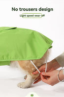 Dog Raincoat Shiba Inu Raincoat Corgi Raincoat Frog-Themed Dog Clothing - Green - Size L-15-17kg