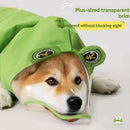Dog Raincoat Shiba Inu Raincoat Corgi Raincoat Frog-Themed Dog Clothing - Green - Size M-12-15kg