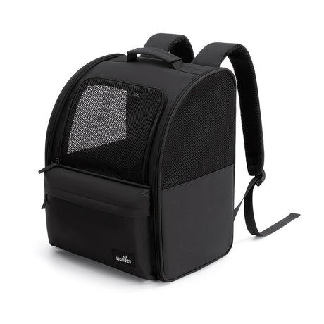 Black Blue dog carrier, skylight dog carrier, pet transport, small dog carrier, dog travel accessory, high-quality dog carrier, Australian pet carrier, small pet carrier