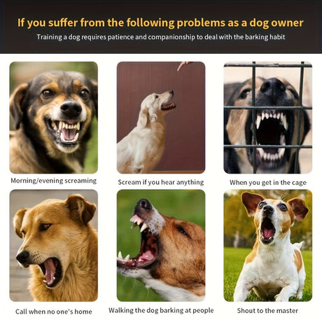 Black dog trainer collar, stop barking, dog training, pet care, dog accessories, Australian pet products, humane dog training, bark control collar