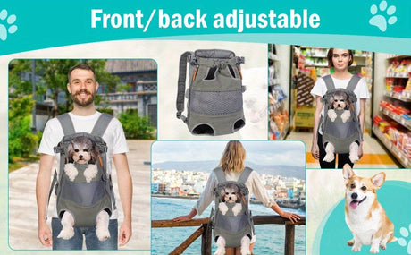 Gray Black outdoor pet backpack, dog backpack, pet carrier, outdoor dog gear, pet travel, dog transportation, Australia pet carrier, small dog backpack, medium dog carrier, breathable pet backpack