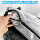 White car dog bed, dog carrier for car, pet travel accessories, dog transport in car, dog car seat, dog travel bed, Australian pet travel, secure dog carrier