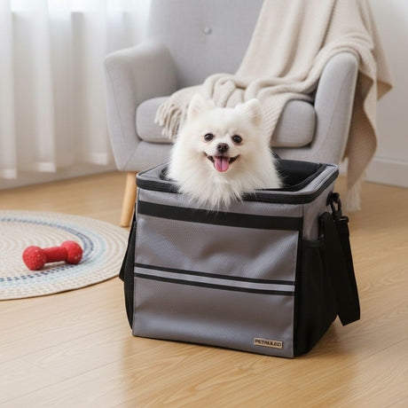 bicycle dog carrier, front mounted dog carrier, dog bike transport, pet cycling accessory, dog bike basket, Australian dog bike carrier, small dog carrier for bicycle