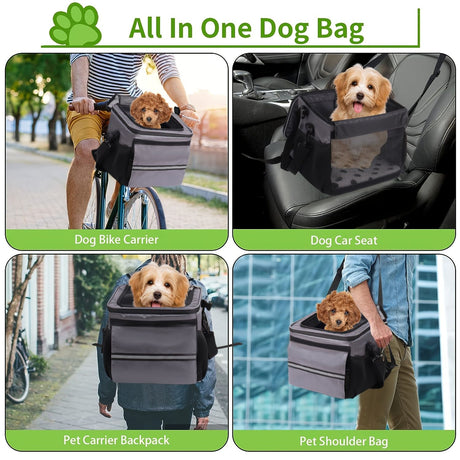 bicycle dog carrier, front mounted dog carrier, dog bike transport, pet cycling accessory, dog bike basket, Australian dog bike carrier, small dog carrier for bicycle