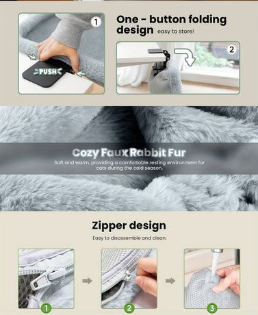 hanging cat bed, cat resting place, space - saving cat bed, cat furniture, high - quality cat bed