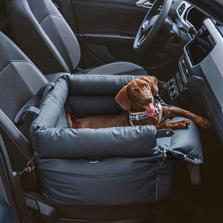 Green Blue Black car dog seat, dog travel, pet car accessories, dog safety in car, Australian pet products, dog car seat, portable dog bed, road trip with dog