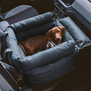 Black Green Blue Black car dog seat, dog travel, pet car accessories, dog safety in car, Australian pet products, dog car seat, portable dog bed, road trip with dog