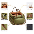 Black Green Blue Black car dog seat, dog travel, pet car accessories, dog safety in car, Australian pet products, dog car seat, portable dog bed, road trip with dog
