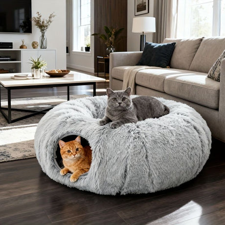 cat bed, fluffy cat bed, cat hide - away bed, multi - cat bed, pet furniture