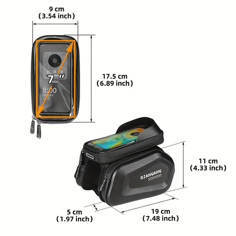 Bicycle Phone Bag for 7-Inch Devices, Durable Bike Accessory