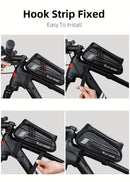 bicycle phone bag, headphone jack bike, bike phone mount, cycling phone holder, touchscreen bag, water-resistant bike bag