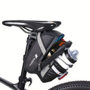Bicycle Tail Bag with Quick Access Kettle Pocket & Reflective Safety Light