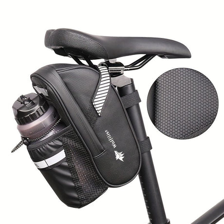 Bicycle Tail Bag with Quick Access Kettle Pocket & Reflective Safety Light