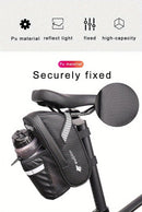 Bicycle Tail Bag with Quick Access Kettle Pocket & Reflective Safety Light