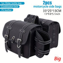 motorcycle side bags, water bottle bag, PU leather, combination lock, motorcycle accessories, durable side bags, secure storage, Australian market