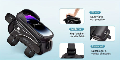 Bicycle Phone Bag for 7-Inch Devices, Durable Bike Accessory